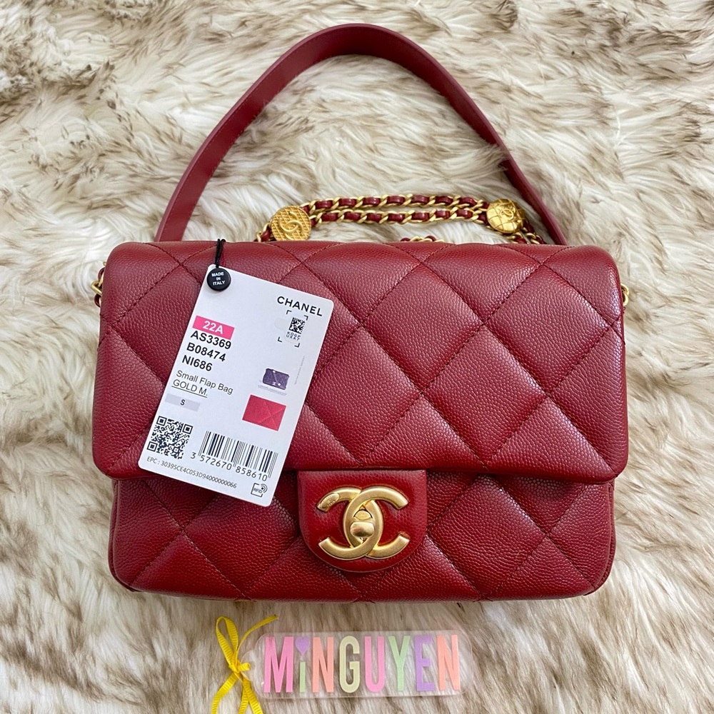 Chanel Burgundy Quilted Shoulder Bag